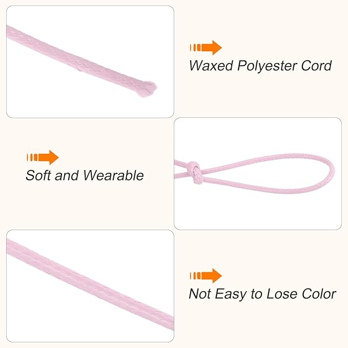 MECCANIXITY Waxed Cord 2mm Waxed Polyester Cord 98 Yard Wax String - Image 3