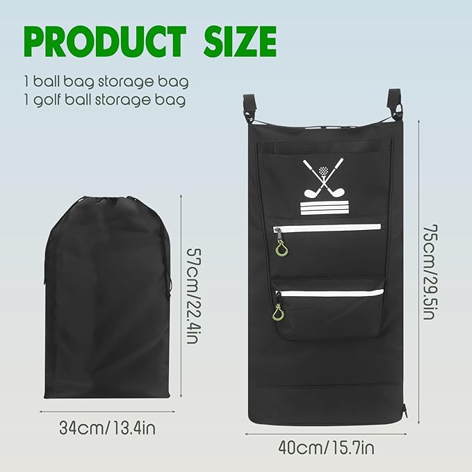 Universal Golf Stroller Attachment,Stroller Golf Bag for 6 Clubs + Putter,Golf Club Holder for Stroller with 3 Storage Pockets,Baby Caddy Golf Bag with Travel Pouch,Perfect Golf Gift for Parents