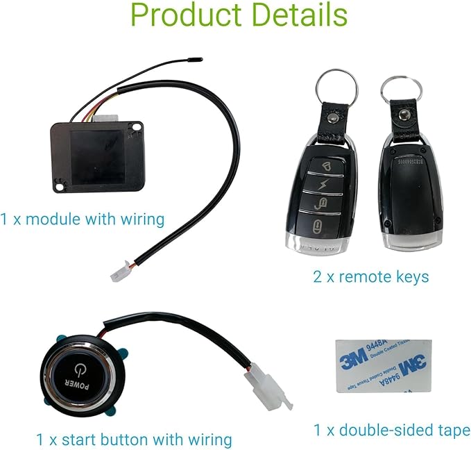 JOEEGO 48V Power Push Button Start System for Golf Cart D5 & D-Max Series, Replaces OEM# 2.04.1175