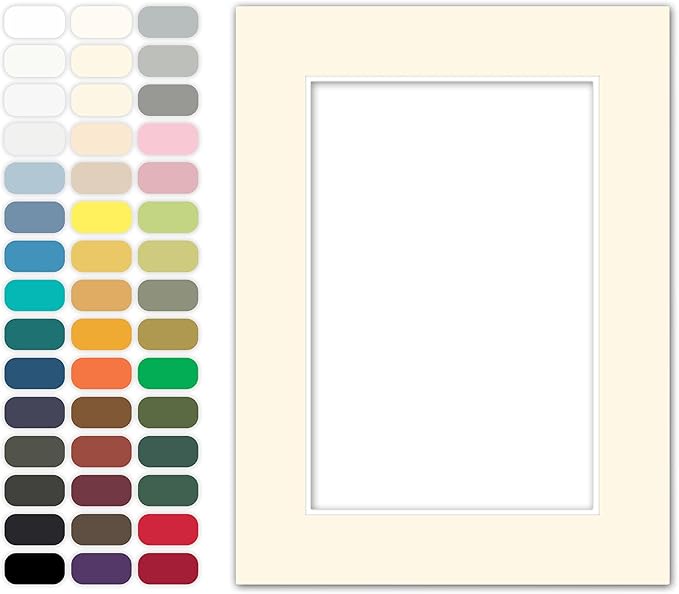 Poster Master Antique White Matboard – 4-Ply Acid-Free Picture Mat Board by PosterMaster