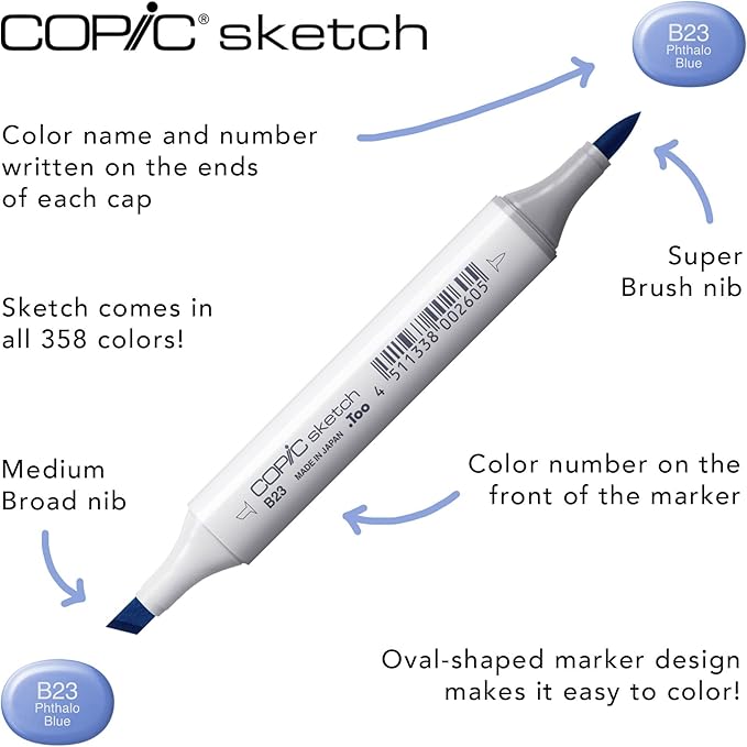 Copic Sketch, Alcohol-based Markers, Color Fusion #6 - Image 4