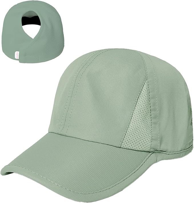 Ponyflo Women’s Ponytail Baseball Cap, Patented Active Feather-Light Hat with Open Back