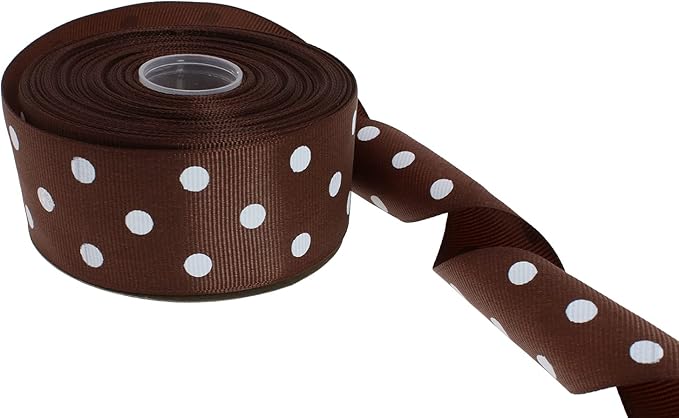Polka Dot Grosgrain Ribbon 25 Yard Each Roll 100% Polyester - Image 2