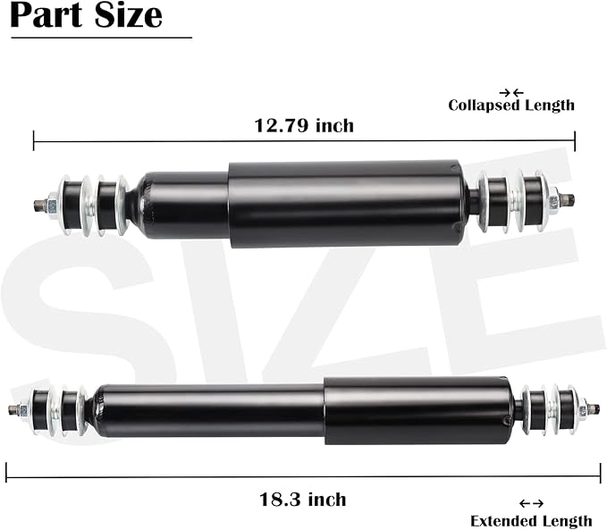 EZGO TXT Front and Rear Shocks Absorbers for 1994-Up Golf Cart, 4PCS, OEM # 70928-G01, 76418-01