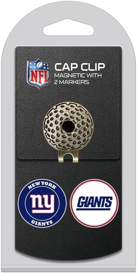 Team Golf NFL Golf Cap Clip with 2 Removable Double-Sided Enamel Magnetic Ball Markers, Attaches Easily to Hats