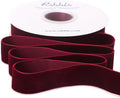 Ribbli Burgundy Velvet Ribbon 1 Inches Continuous10 Yard Spool Red Christmas by Ribbli