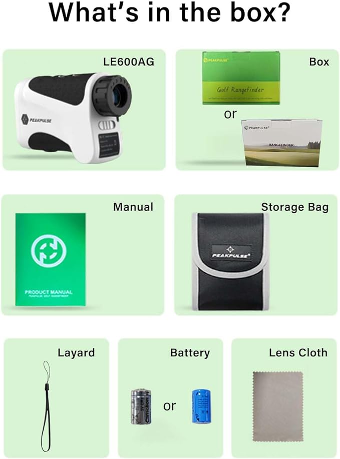 Golf Range Finder 650 Yards RangeFinder Golfing High Clarity Display 6X Magnification 0.5 Yard Accuracy Pin Seeker Easy to Use Simple