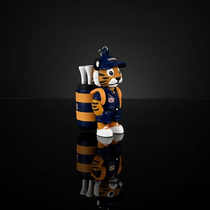 NCAA Mascot Golf Tee Holders, Includes 8 Golf Tees, Fun Golf Accessory, Stylish Golf Bag Add-On, Unique Golf Gift for Men & Women