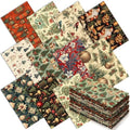 Hahafelt 10 Pcs 18"x22" Vintage Christmas Fat Quarters Fabric Bundle