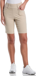 PGA Tour Women's 9.5” Pull-on Golf Shorts with Tummy Control, Performance Stretch, Moisture-Wicking, Sun Protection