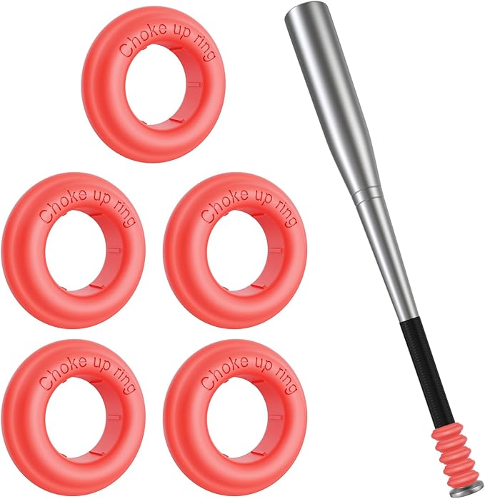 [5 Packs] Baseball Bat Grip Choke Up Rings Bat Ring Bat Choke Up Knob Baseball Softball Teeball Tball Bat Choke Up Ring Bat Knob Baseball Bat Accessories