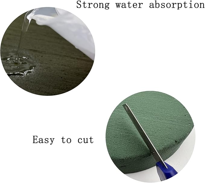 5 Pcs Floral Foam, Dry Wet Floral Foam Bricks Round - Image 4
