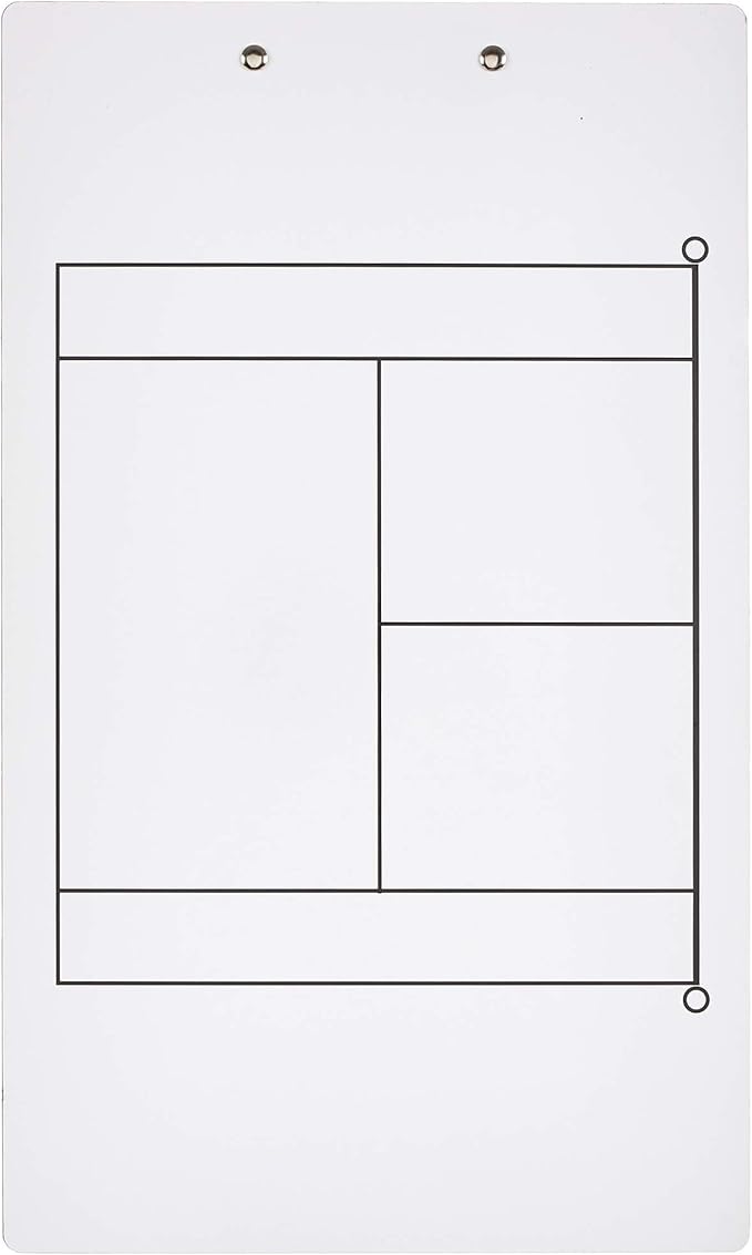 Murray Sporting Goods Dry Erase Coaches Clipboard | Double-Sided Dry Erase White Board