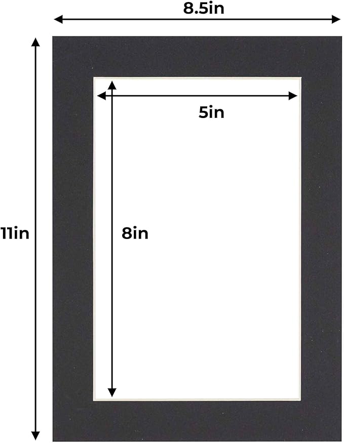 Poster Palooza 5.5x8.5 Mat for 8.5x11 Frame Acid-Free Kit - Image 2