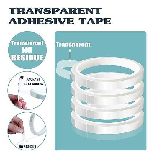 4 Rolls 10mm x33m Clear Heat Tape, Transparent High Temperature Heat Resistant - Image 4
