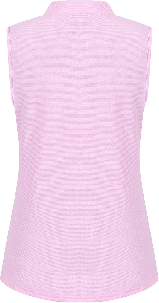Womens Sleeveless V Neck Golf Polo Shirts