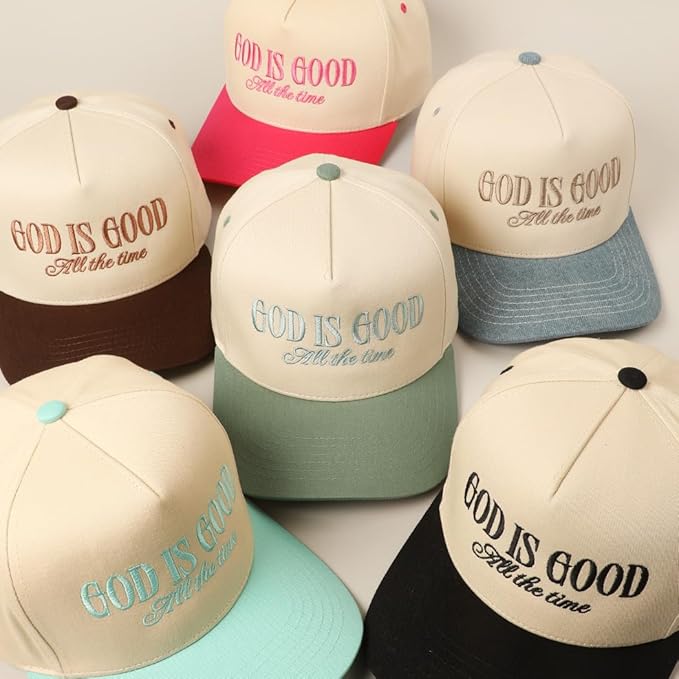 MIRMARU Two-Tone Vintage Canvas Trucker Hats for Men & Women, Adjustable Size Baseball Caps with Trendy Embroidered Design