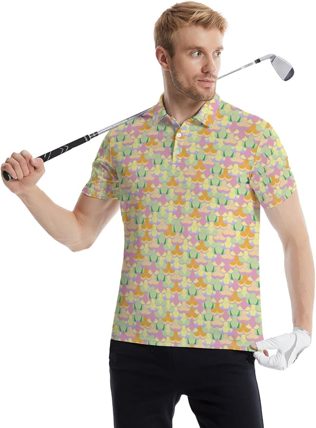 Mens Golf Shirts Golf Polo Shirts for Men Short Sleeve Polo Shirts Golf Gifts