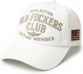 Old Fuckers Club-Vintage Baseball Cap, Hand-Embroidery Adjustable Wash Old Fuckers Club100% Bitter Lifetime Member Hat