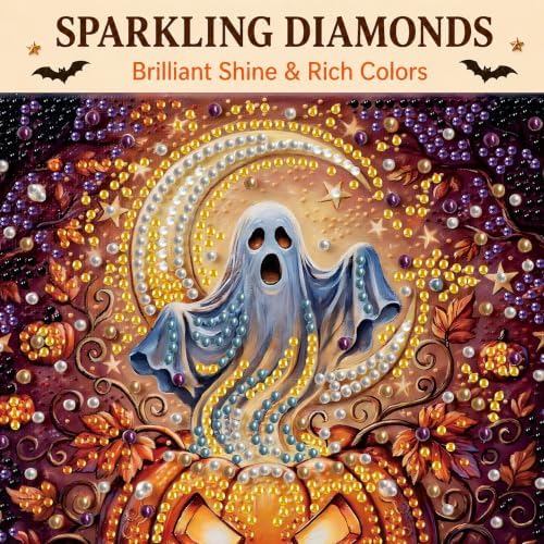 Reofrey DIY Halloween Pearl Art Kits for Adults, 5D Diamond Art Kits B03
