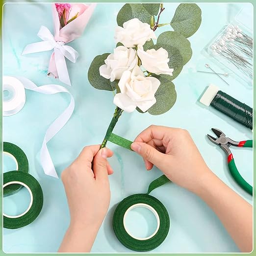 PAXCOO Floral Tape and Wire, Florist Tape and Flower Wire Arrangement Kit - Image 8