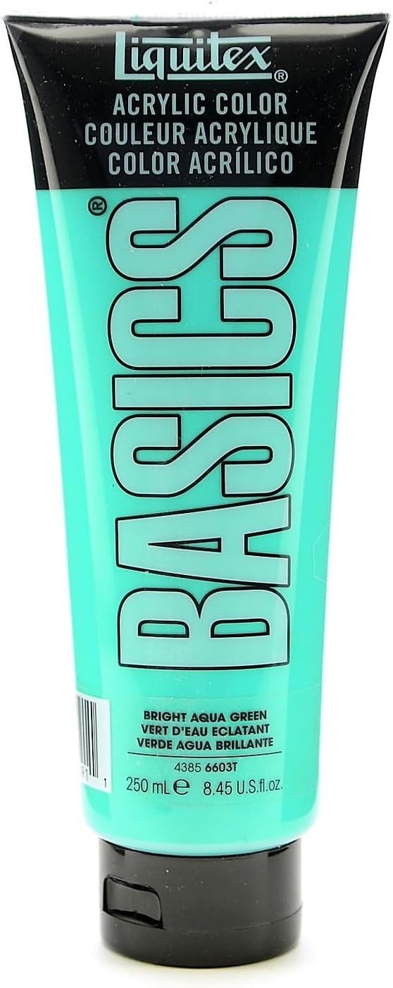 Liquitex BASICS Acrylic Paint, 250ml Tube, Bright Aqua Green by Liquitex