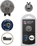 Team Golf NFL Golf Cap Clip with 2 Removable Double-Sided Enamel Magnetic Ball Markers, Attaches Easily to Hats