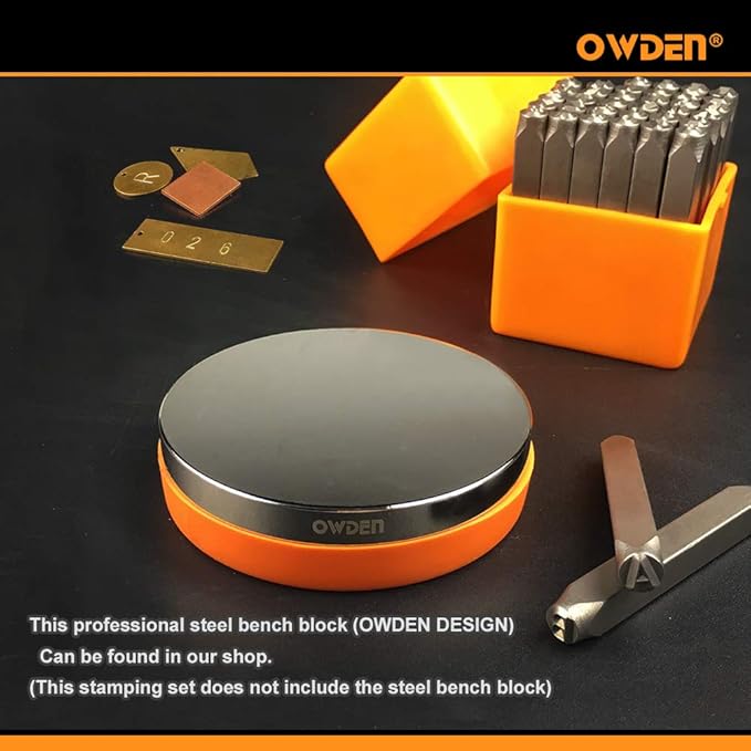 OWDEN Professional 36Pcs. Steel Metal Stamp Set, Steel Number and Letter Punch - Image 7