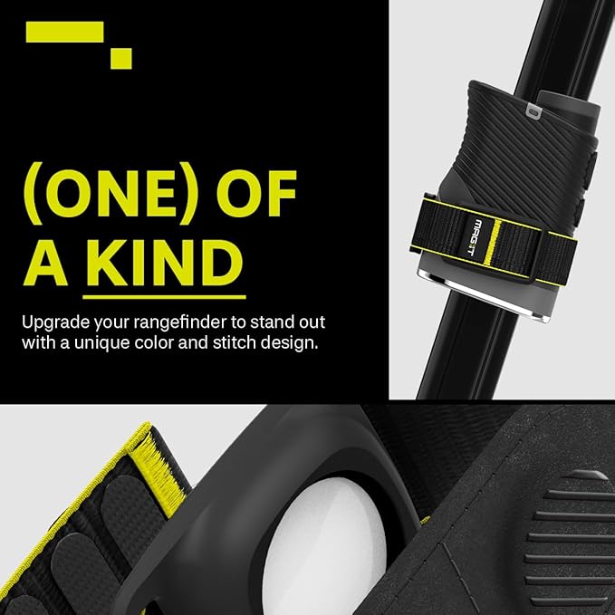 MAG-iT Magnetic Golf Range Finder Strap Designed for AirTag (1st & 2nd Gen) – GPS Tracker Holder Compatible with Find My App – Magnetic Mount for Golf Cart – Black