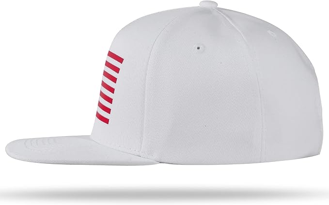 UALON Baseball Cap, Snapback Trucker Hat for Men & Women with American Flag and Adjustable, Breathable Mesh, Flat Bill Hats
