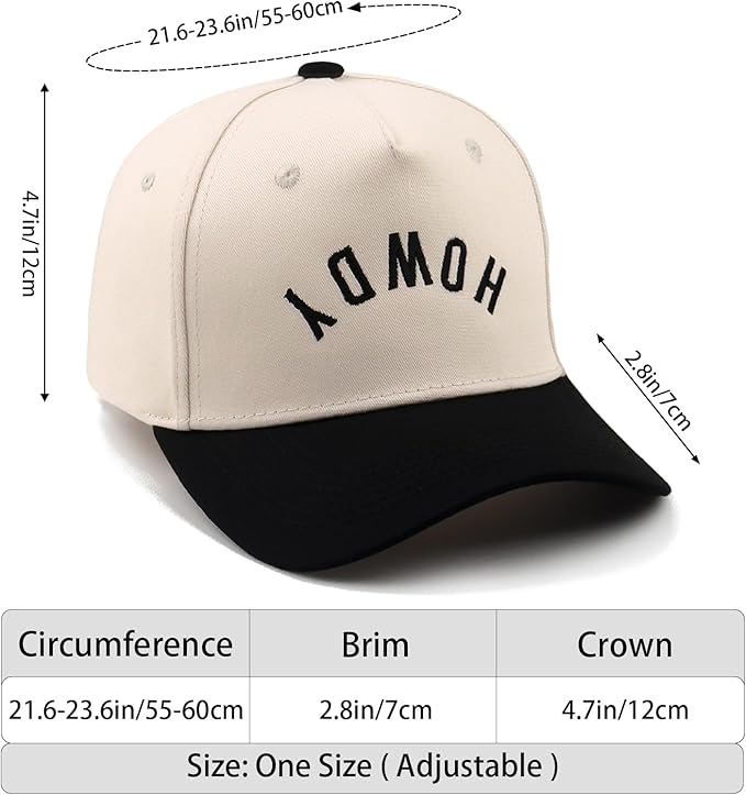 Funny Embroidered Trucker Hat, Vintage Two-Tone Cotton Baseball Cap for Men Women, Adjustable Dad Hat Gift Idea