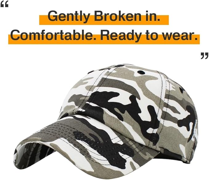 KBETHOS Classic Unisex Cotton Adjustable Low Crown Baseball Cap – Plain Dad Hat