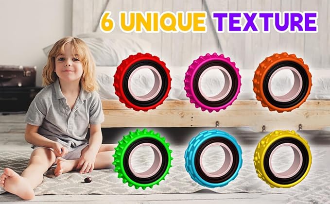 Fidget Toys Sensory Ring for Kids, Finger Spinner Rings Quiet Finger Spinne Fun - Image 8