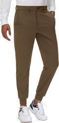 JWM Men's Stretch Golf Joggers Pants with Belt Loops - 29" 34" Slim Fit Tapered Casual Business Travel Dress Work Sweatpants
