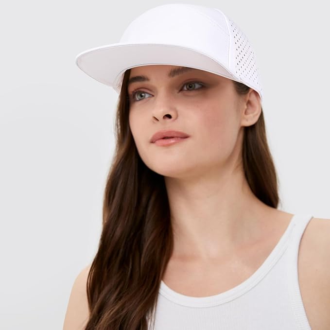 Quick Dry Baseball Cap Flat Brim Snapback Hat Sun and Rain Protection Golf Hat for Men Women