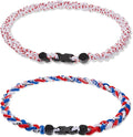 Junkin Baseball Necklaces Three Braided Rope Titanium Necklace for Fans Team Gifts Boys Men Player Softball Sports