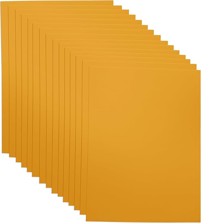 Mustard EVA Foam Sheets for Crafts, 9 x 12 Inch, 2mm Thickness – Ideal for DIY by Ader+Products