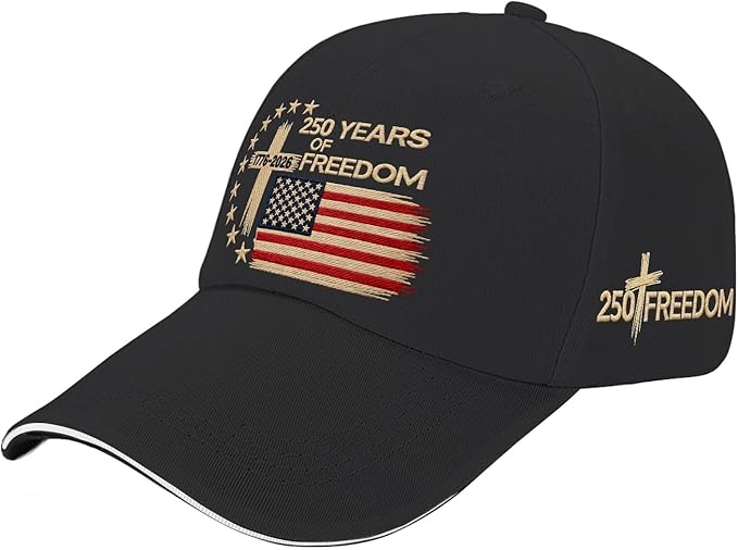 US 250 Years Freedoms 1776-2026 250th Birthday Embroidered Hats Garde Cap for Him