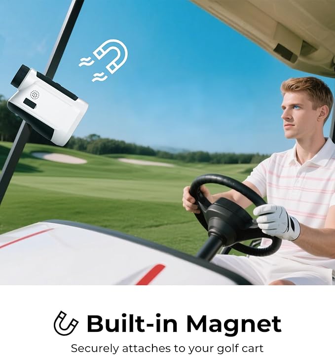 Golf Rangefinder with Magnetic - 1000 Yards Laser Range Finder with Slope Compensation & USB-C Rechargeable Battery for Golf