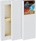 PHOENIX 8x24 Inch 3 Pack Gallery Canvas -1.5 in Thick Long Skinny Canvases by PHOENIX