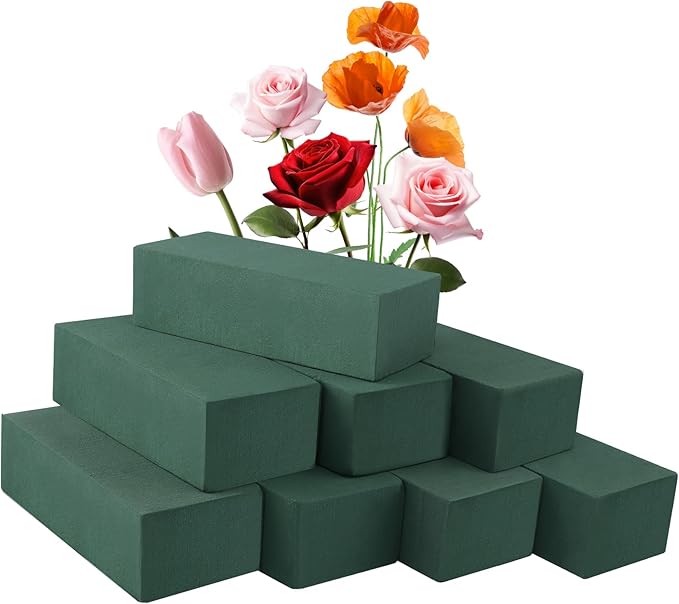 8Pcs Floral Foam Blocks for Fresh and Artificial Flower Arrangements, Flower by PimoysLivingNecessities