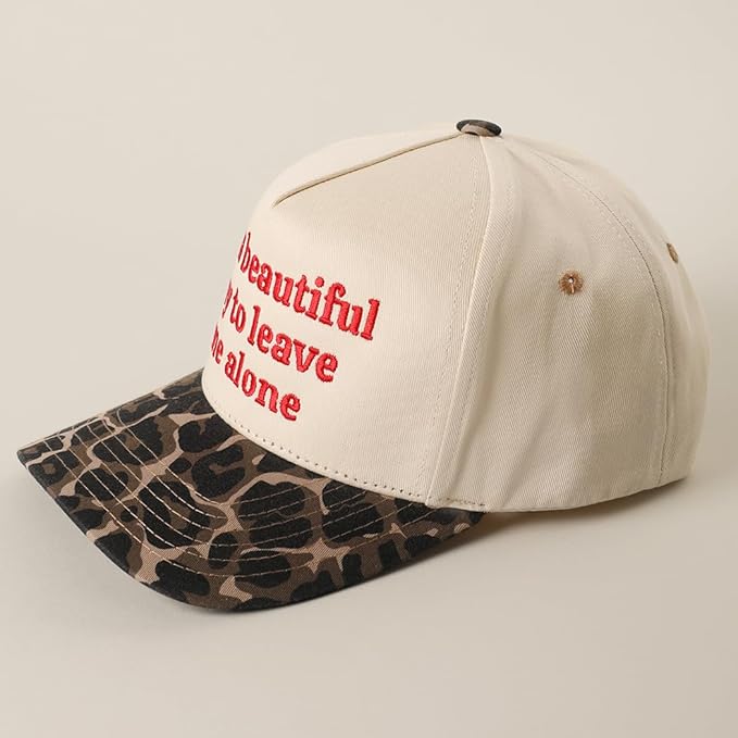 MIRMARU Two-Tone Vintage Canvas Trucker Hats for Men & Women, Adjustable Size Baseball Caps with Trendy Embroidered Design