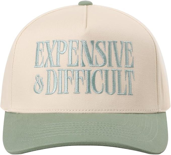 MIRMARU Two-Tone Vintage Canvas Trucker Hats for Men & Women, Adjustable Size Baseball Caps with Trendy Embroidered Design