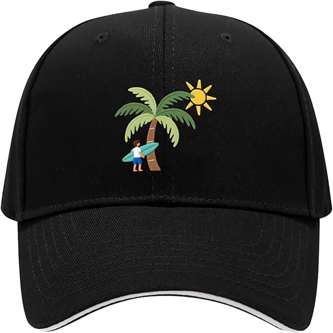 Embroidered Baseball Cap for Men Women, Breathable Cotton Adjustable Hat, Various Patterns for Casual Daily Outfits