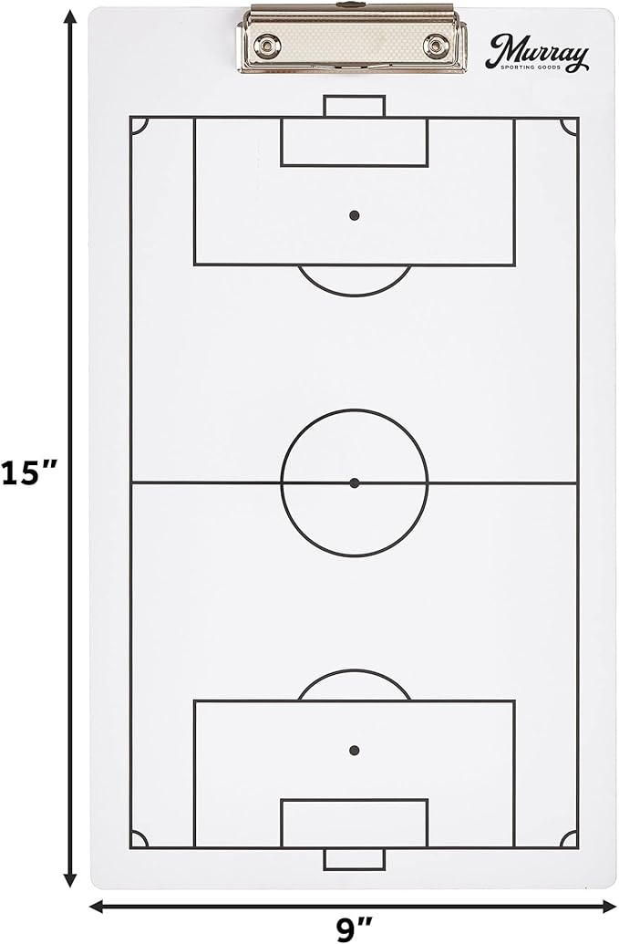 Murray Sporting Goods Dry Erase Coaches Clipboard | Double-Sided Dry Erase White Board