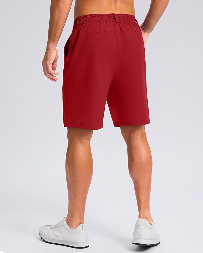 Pudolla Men's Casual Shorts 7"/9"/5" Lightweight Golf Shorts with 3 Pockets Stretch Quick Dry Comfy Work Shorts