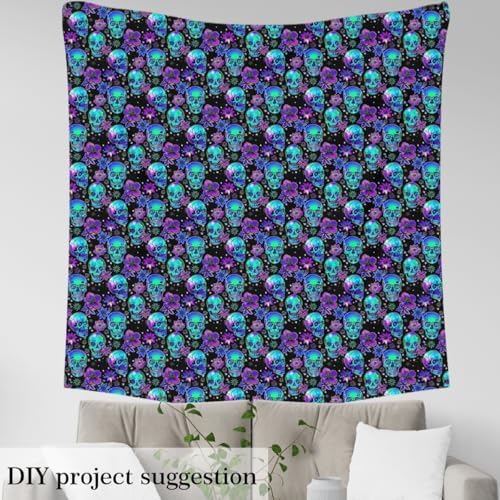 jejeloiu Halloween Skull Fabric by The Yard Soft 3 Yards