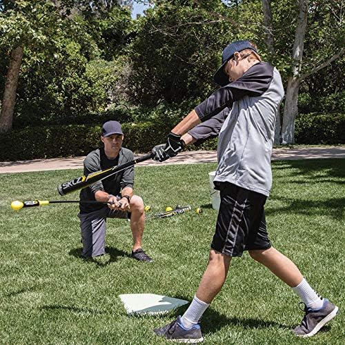 SKLZ Hitting Stick Batting Swing Trainer for Baseball and Softball, One-on-One Coaching Tool for Ball Contact, Hand-Eye Coordination, and Bat Speed