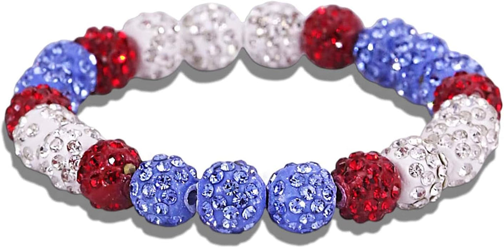 Baseball Bracelet for Women Men Baseball Mom Accessories Essentials Stuff Sparking Bead Bracelet Jewelry Baseballs Sport Fan Bracelet for Sports Game Team