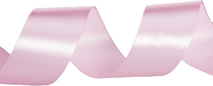 1 1/2 Inch Pink Solid Satin Ribbon, 50 Yards Craft Fabric Ribbon - Image 3